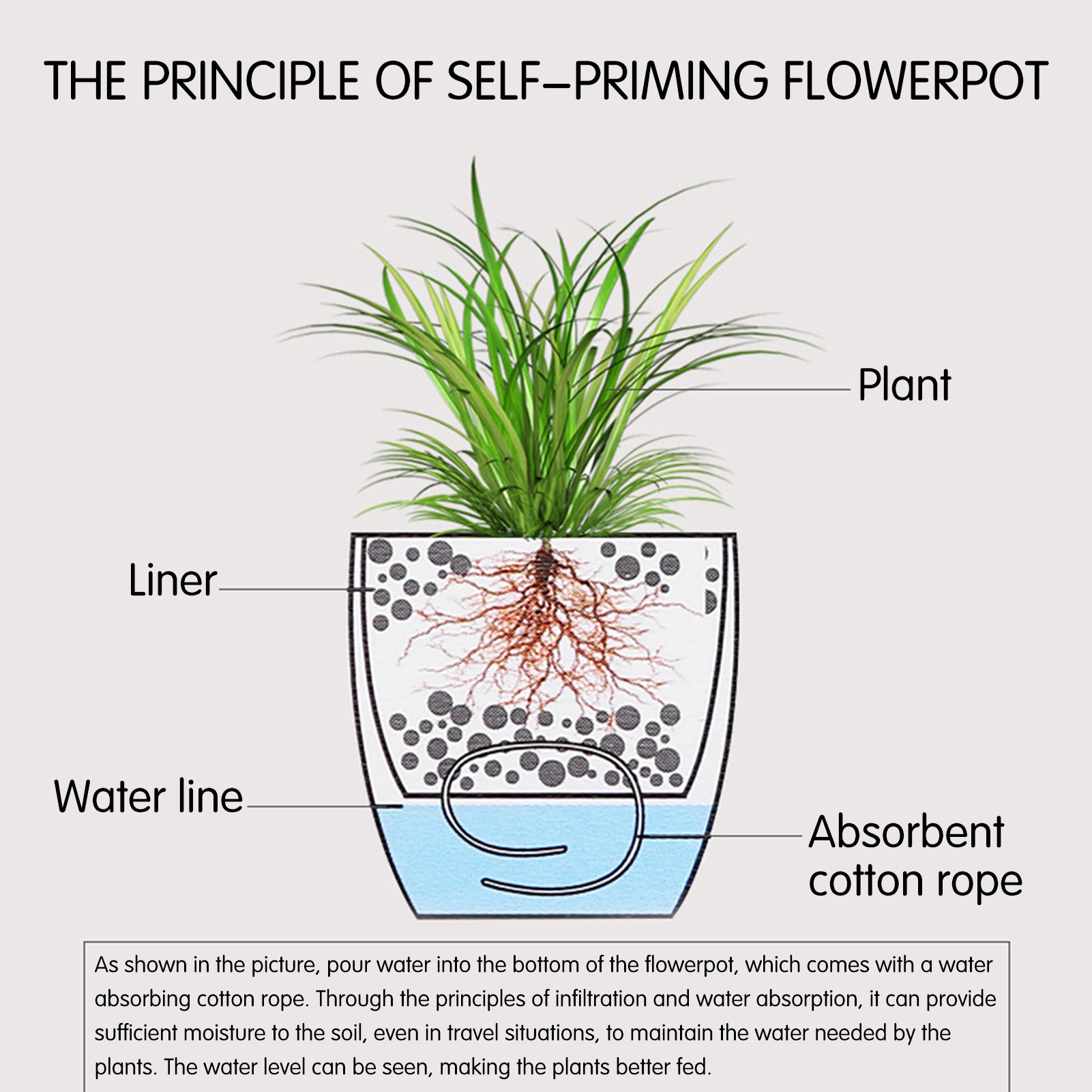 Vaso de plantas de flores com  - Self Watering Insert avaliação e preço