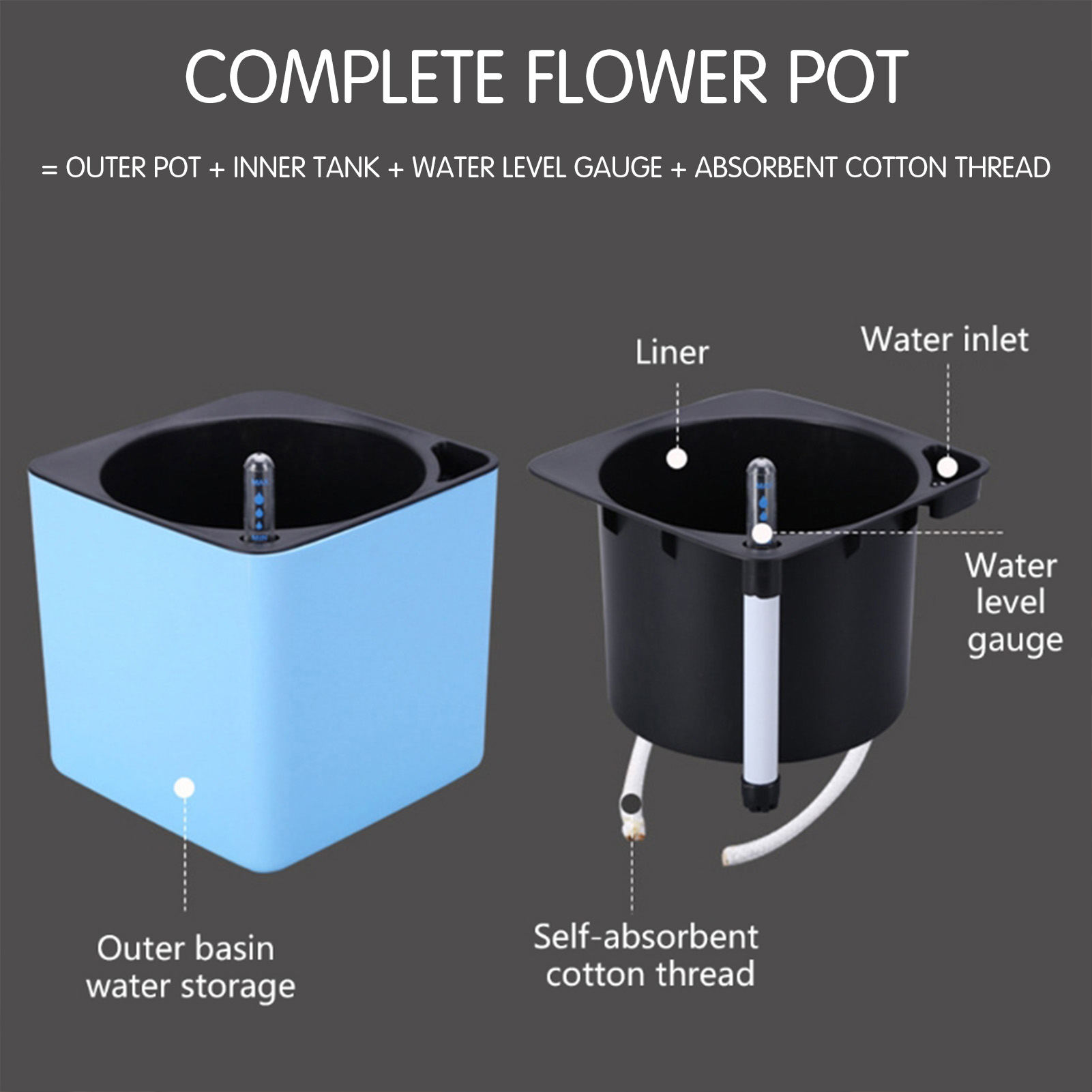 Vaso de plantas de flores com  - Self Watering Insert avaliação e preço