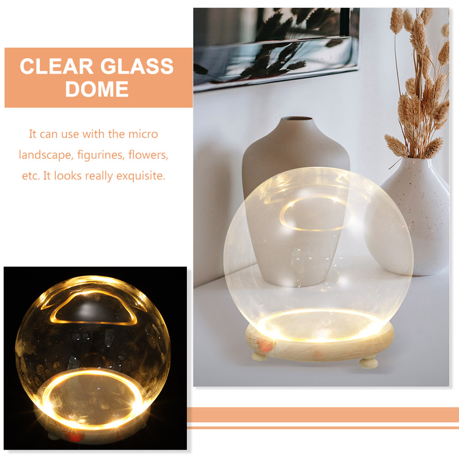 Cúpula de Vidro Transparente p - Plastic Dome Clear avaliação e preço