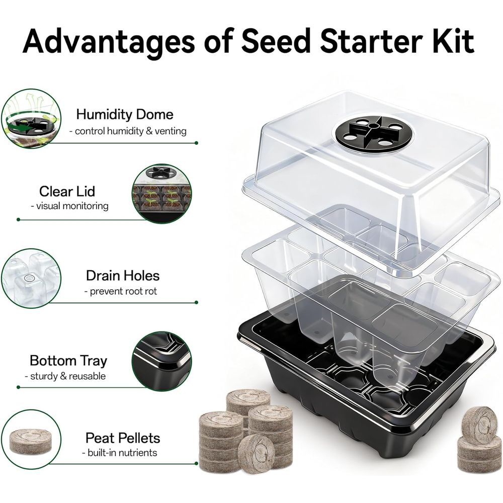 Kit com 4 Bandejas de Sementes - Peat Pellet Tray avaliação e preço