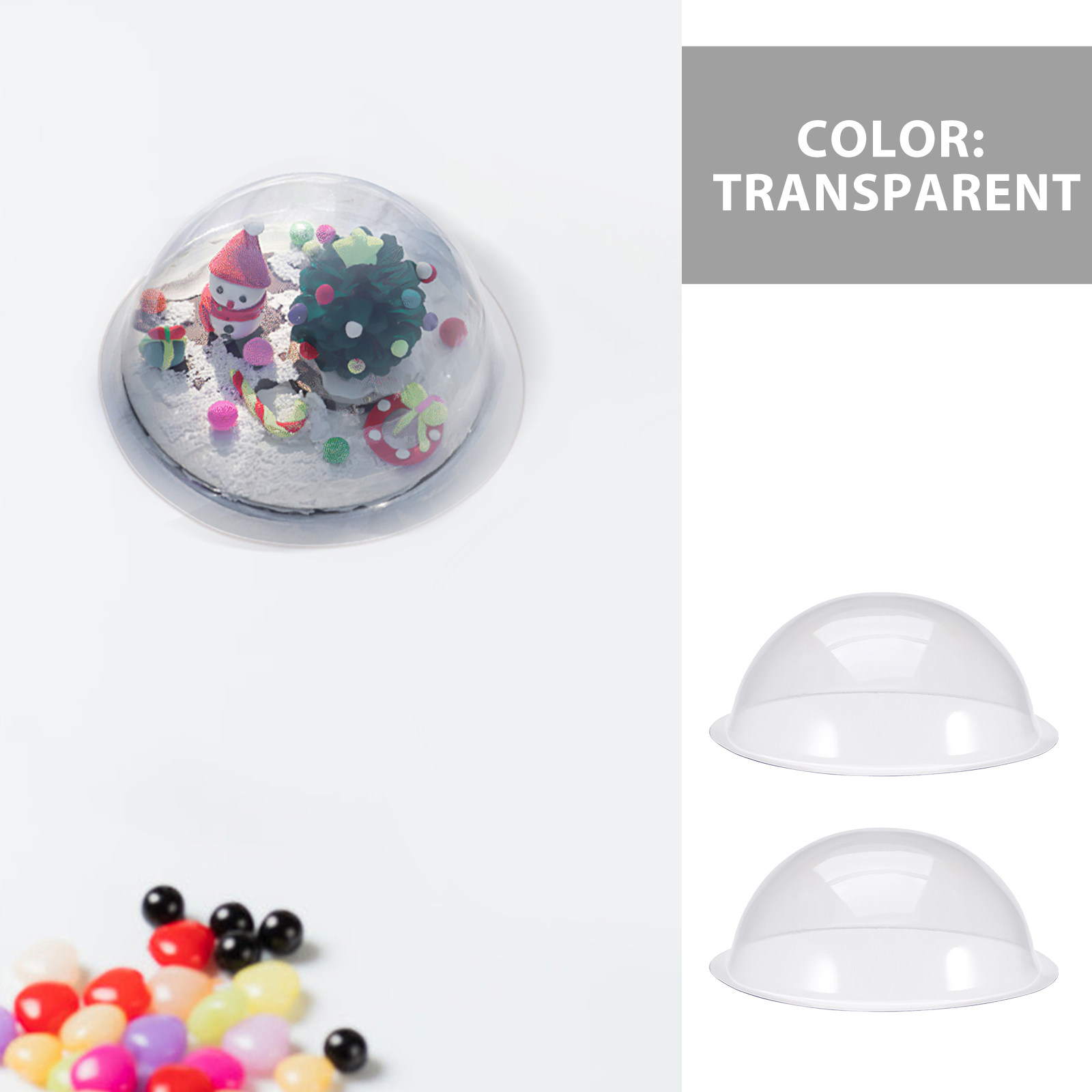 12 Peças de Cúpulas de Plástic - Plastic Dome Clear avaliação e preço