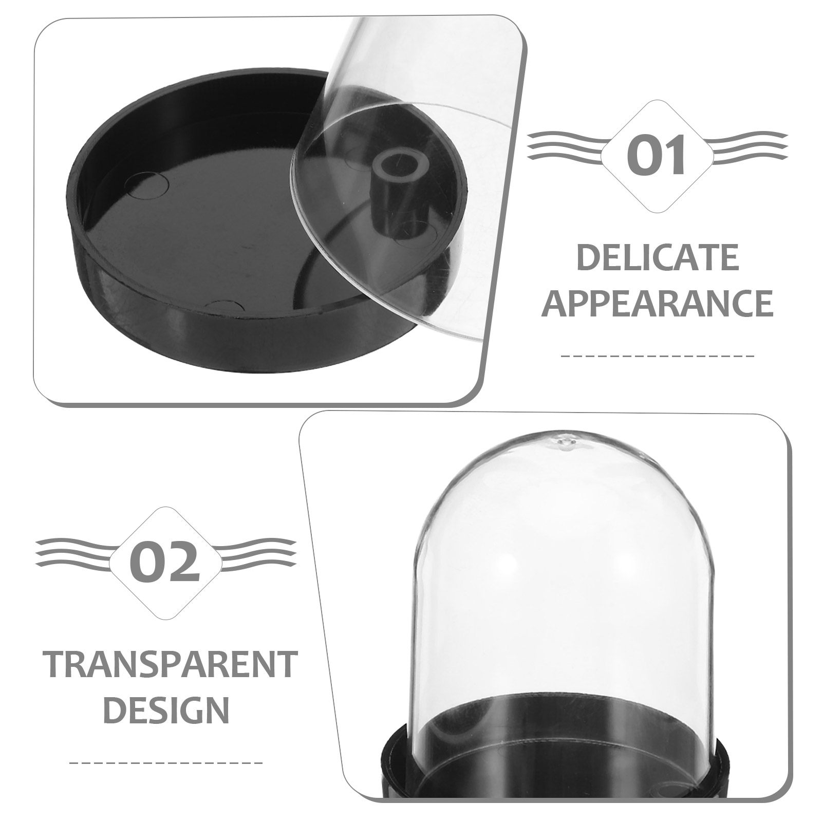 4 Peças de Cúpulas Transparent - Plastic Dome Clear avaliação e preço